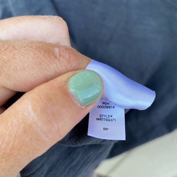 VINCE Classic Slub Polo Shirt Gray Size Medium - Picture 7 of 7